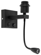 Lampa de perete moderna neagra cu brat flexibil - Brescia Combi