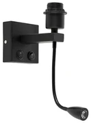 Lampa de perete moderna neagra cu brat flexibil - Brescia Combi