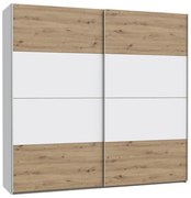 Dulap de haine KARO 220x210 cm, alb/stejar artisan