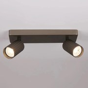 Aplica cu 2 spoturi din aluminiu canelat Anna bronz