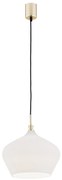 Lustra / Pendul modern design scandinav IRUN 30cm alb opal