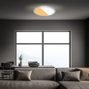 Brilo - Plafonieră LED CTS, 21W, 230V, 3000/4000K, Ø 37 cm, crom mat
