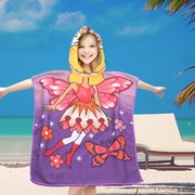 Poncho pentru copii FAIRY AND BUTTERFLY violet 60 x 90 cm Dimensiune: 60 x 90 cm