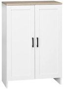 HOMCOM Bufet mobilier bucătărie depozitare cu placard cu uși și rafturi reglabile, 60 x 30 x 90 cm, alb | Aosom Romania