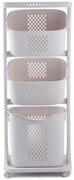 Set coșuri universale 4Home TRIS, pe rotile, 3 nivele, 3 etaje