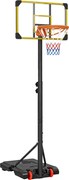 SPORTNOW Coș de Baschet pentru Copii 6-14 Ani, Coș de Baschet cu Înălțime Reglabilă, Roți și Bază Umplută, 71x46 cm, Galben | Aosom Romania