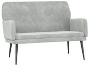 Banca, gri deschis, 108x79x79 cm, catifea
