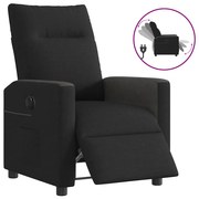 vidaXL Fotoliu rabatabil electric, negru, material textil