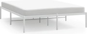 vidaXL Cadru pat metalic, alb, 140x200 cm
