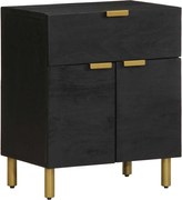 vidaXL Noptieră, negru, 50x33x60 cm, lemn prelucrat