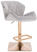 HR111KW Scaun Gray Velur cu Bază Aurie