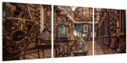 Tablou -Clementinum de Praga (cu ceas) (90x30 cm)
