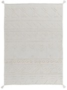 Covor alb lavabil/țesut manual din bumbac 200x300 cm Tribu Natural – Lorena Canals