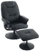 Fotoliu de masaj cu funcție de înclinare, Negru | Aosom Romania