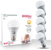 BKLICHT Set 5 becuri E27 cu LED incandescent