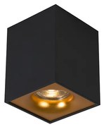 Spotlight modern negru cu auriu - Quba Delux