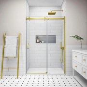 Milano Gold ușă de duș glisantă, 120x195cm, 8mm