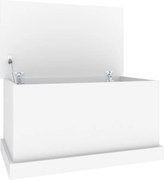 vidaXL Cutie de depozitare albă 70x40x38 cm, lemn stratificat