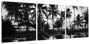 Tablou - Insula tropicală (cu ceas) (90x30 cm)