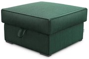 Taburet verde inchis SMART COSARO cu spatiu de depozitare 65x65 cm