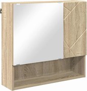 vidaXL Dulap cu oglindă Stejar Sonoma 59 x 17 x 55 cm Lemn compozit