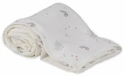 Muselina din bumbac si bambus, Scutec sau paturica multifunctionala, Rainbow, 120 x 120 cm