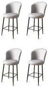 Set de scaune de bar Uras Grey, 4 buc., 4 buc