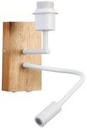 Veioză LED flexibilă Brilagi NUBILA WOOD 1xE27/25W/230V + LED/3W stejar/alb