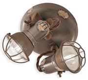 Plafoniera cu 2 spoturi design retro realizata manual din ceramica LOFT