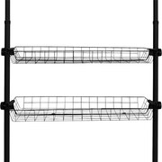 Wenko Set de 2 coșuri din sârmă Herkules, negru