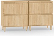 vidaXL Dulapuri, 2 buc, stejar sonoma, 60x35x70 cm, lemn prelucrat