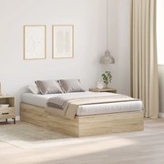 vidaXL Cadru de pat Stejar sonoma 190 x 120 x 31.5 cm Lemn compozit