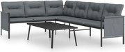 vidaXL Set mobilier de grădină, antracit, 2 piese, oțel