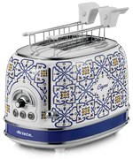 Prаjitor de pâine Ariete Capri 0155/0C, 810W, 2 felii, 3 funcтii, 6 trepte, Tava firimituri detasabila, Alb/Albastru