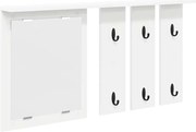 vidaXL Răcător de paltoane montat pe perete Alb 85 x 10 x 45 cm