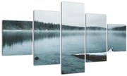 Tablou - lacul nordic înghețat (125x70 cm), în 40 de alte dimensiuni noi