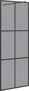 vidaXL Zid de duș walk-in Negru 80 x 195 cm sticlă securizată