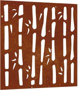 vidaXL Decor perete de grădină 55x55 cm design bambus oțel Corten