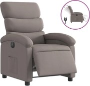 vidaXL Fotoliu rabatabil electric, gri taupe, material textil