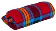 Pătură fleece carouri multicolor , 150 x 200 cm