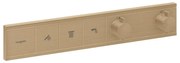 Baterie cada-dus incastrata Hansgrohe RainSelect termostatata bronz periat 3 functii