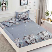 Lenjerie de pat 3 cu elastic 100% bumbac - a714 de la Onesleep