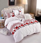 Set Lenjerie de Pat cu Elastic, Bumbac Tip Finet, 6 Piese, Pat 2 Persoane, Traditional