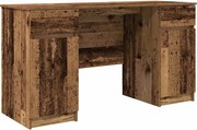 vidaXL Birou cu sertar Lemn vechi 140 x 49 x 76 cm Lemn compozit