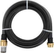 vidaXL Furtun de aspirație cu racorduri din alamă, negru 1,1" 3 m, PVC