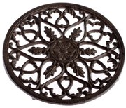 Suport din fontă pentru oală Mandalle negru,diametru 19 cm