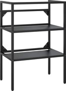 vidaXL Cadru chiuvetă de baie, negru, 59x38x83 cm, fier