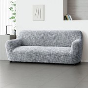 Huse cu două elastice GRAFITI NOU antracit fotoliu triplu (l. 170 - 220 cm)