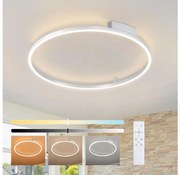 Brilagi - Lampă LED reglabilă PORTOFINO LED/60W/230V Ø 80 cm argintie +telecomandă