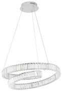 Pendul LED dimabil, cristal design elegant CONCETO crom 60cm